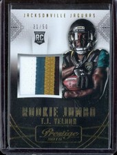 2015 Panini Prestige Rookie Jumbo Jerseys Patch Gold #RJJTJY T.J. Yeldon 31/50