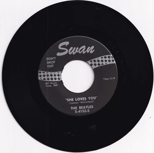 BEATLES 45 "SHE LOVES YOU/I'LL GET YOU"  SWAN FLAT BLACK DDO LABEL 1964