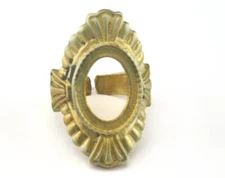 Ring Adjustable Ring Bezel - Cup Raw brass (17.5mm 7US inner size  2699