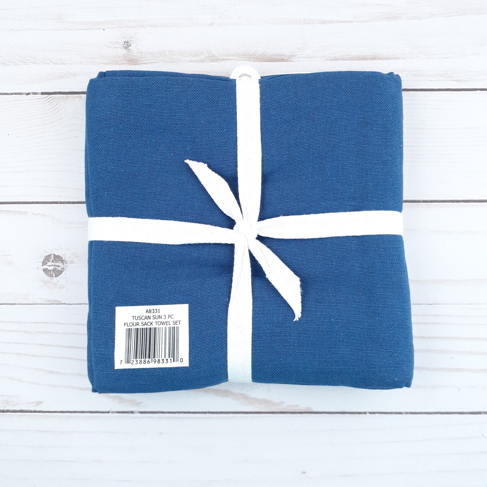 Flour Sack Kitchen Towels Set of 3 Sunflowers Blue 