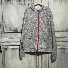 Uniqlo Green Gate Girls Size 11 Years Floral Windbreaker Hooded Floral Jacket