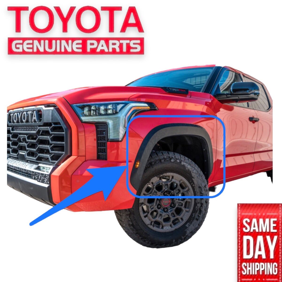 22 - 25 TOYOTA TUNDRA TRD PRO FRONT LEFT FENDER FLARE TRIM