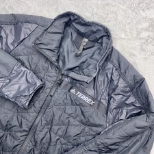 Adidas Terrex Lightweight Puffer Jacket Black Small Women's Full Zip Outdoor