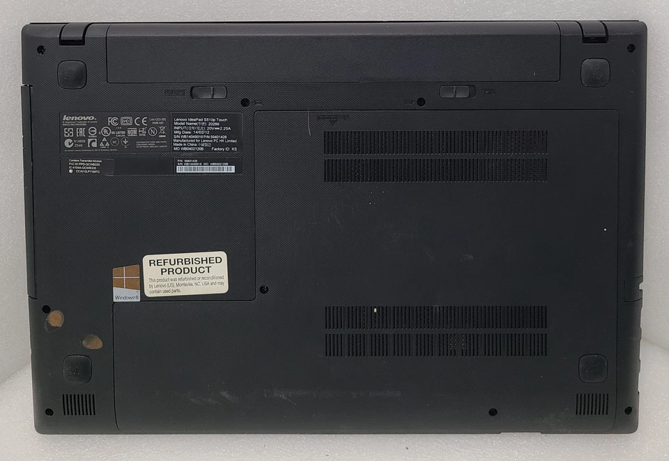 Portátil táctil Lenovo ideapad s510p Intel I5-4200U 6 GB Ram SIN HD/OS (FL) Foto 4 de 4