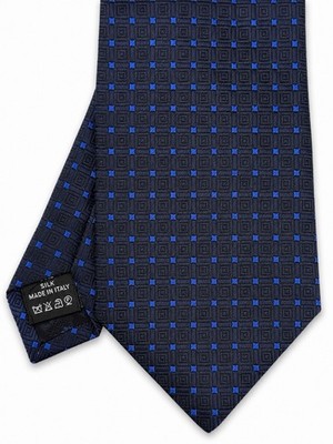 Versace Seidenkrawatte gepunktet Medusa Muster blau marine Vintage Made in Italy
