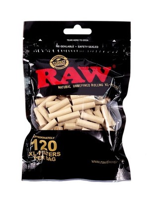 20 Beutel (2400 Filter) RAW Black XL-Filter, Slim Size 6x20mm Zigarettenfilter