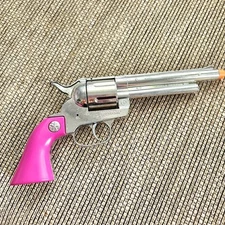 Vintage Gonher Toy Cap Gun Revolver Cowboy Model 121 Made In Spain With Orange