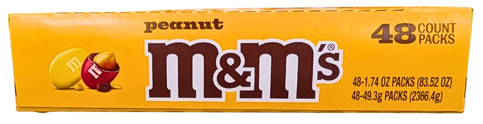Caramelo de chocolate con leche de maní M&M'S tamaño individual 48 x 1,74 OZ caducidad 03/2026 Foto 3 de 4