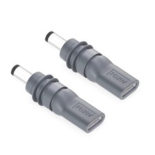 2PCS Starlink Mini Power Adapter USB C to DC C-DC Connector, gray