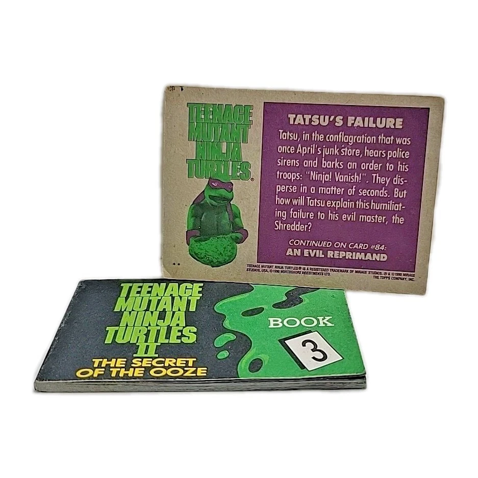Libro plegable TMNT Tennage Mutant Ninja Turtles II THE SECRET OF THE OOZE 3 de colección 1991 Foto 4 de 4