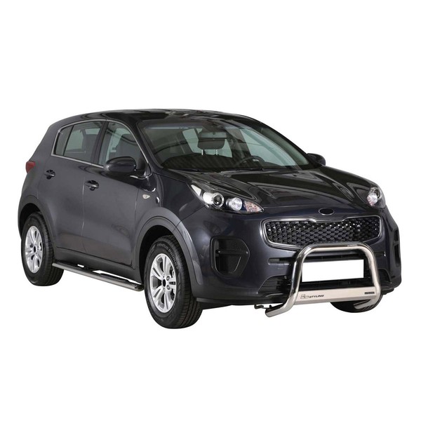 FrontbüGel FrontschutzbüGel FüR Kia Sportage 2016-2018 ø63Mm Stahl Silber Schutz-image