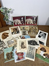 Vintage Job Lot Greeting Cards & Ephemera All With Dogs Images 1940?s To 60?s