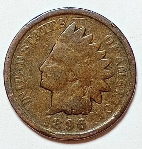 Indian Head Penny Lot of "1" VERY NICE 1896 GOOD OR BETTER°$ FREE SHIPPING $#535