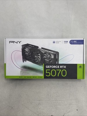 PNY NVIDIA GeForce RTX 5070 Graphics Card 12GB GDDR7 OC Overclocked