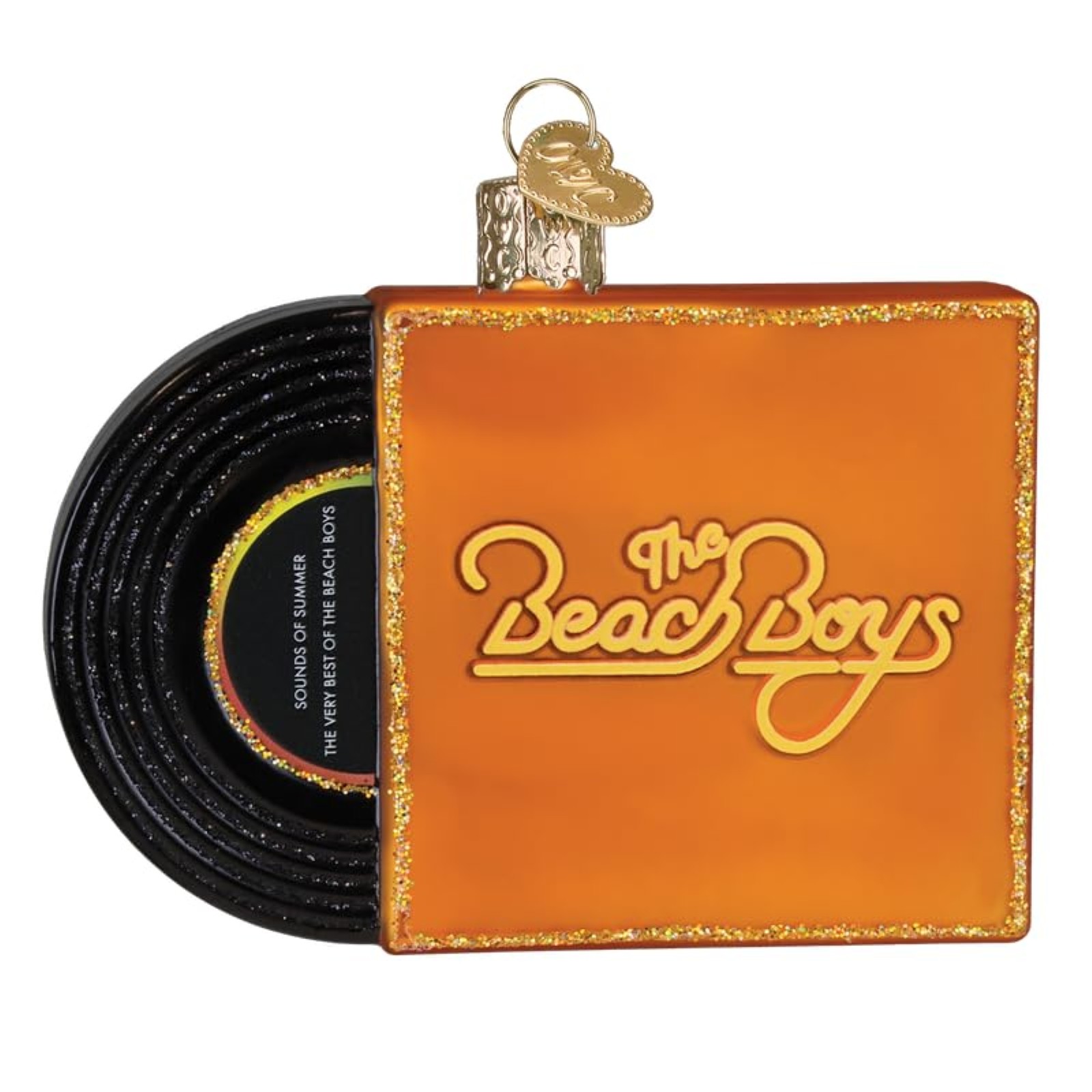 Old World Christmas Beach Boys Sounds of Summer Album Cover Glass Tree Ornament