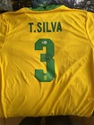 Brazil Thiago Silva #3 Signed Soccer Jersey Beckett Authentication Services