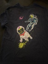 Boys Size L Cat Jack Astronaut/Outerspqce Graphic Short Sleeve T Shirt