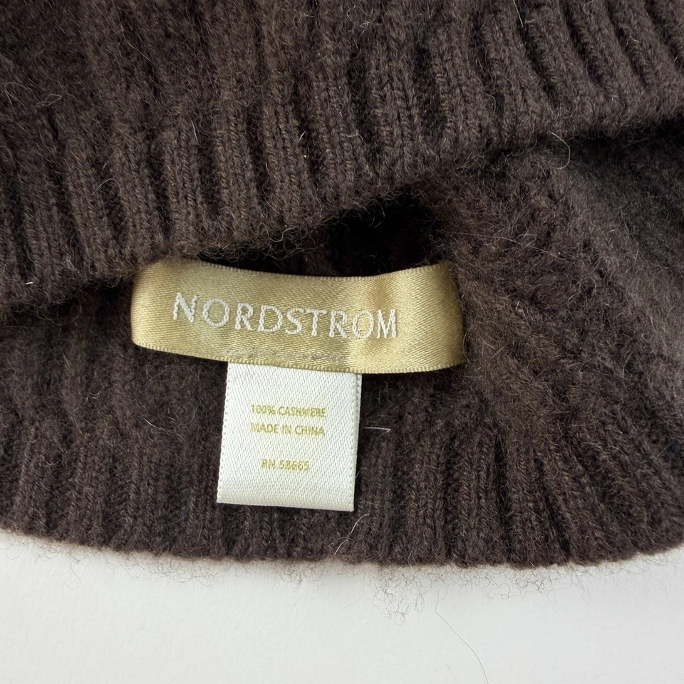 Gorro Nordstrom Marrón Cachemira Tejido con Cable Mujer Talla Única Ligero Invierno Sombrero Foto 2 de 4