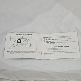 Nintendo NES Max Controller Original Instruction Manual English Language for NES