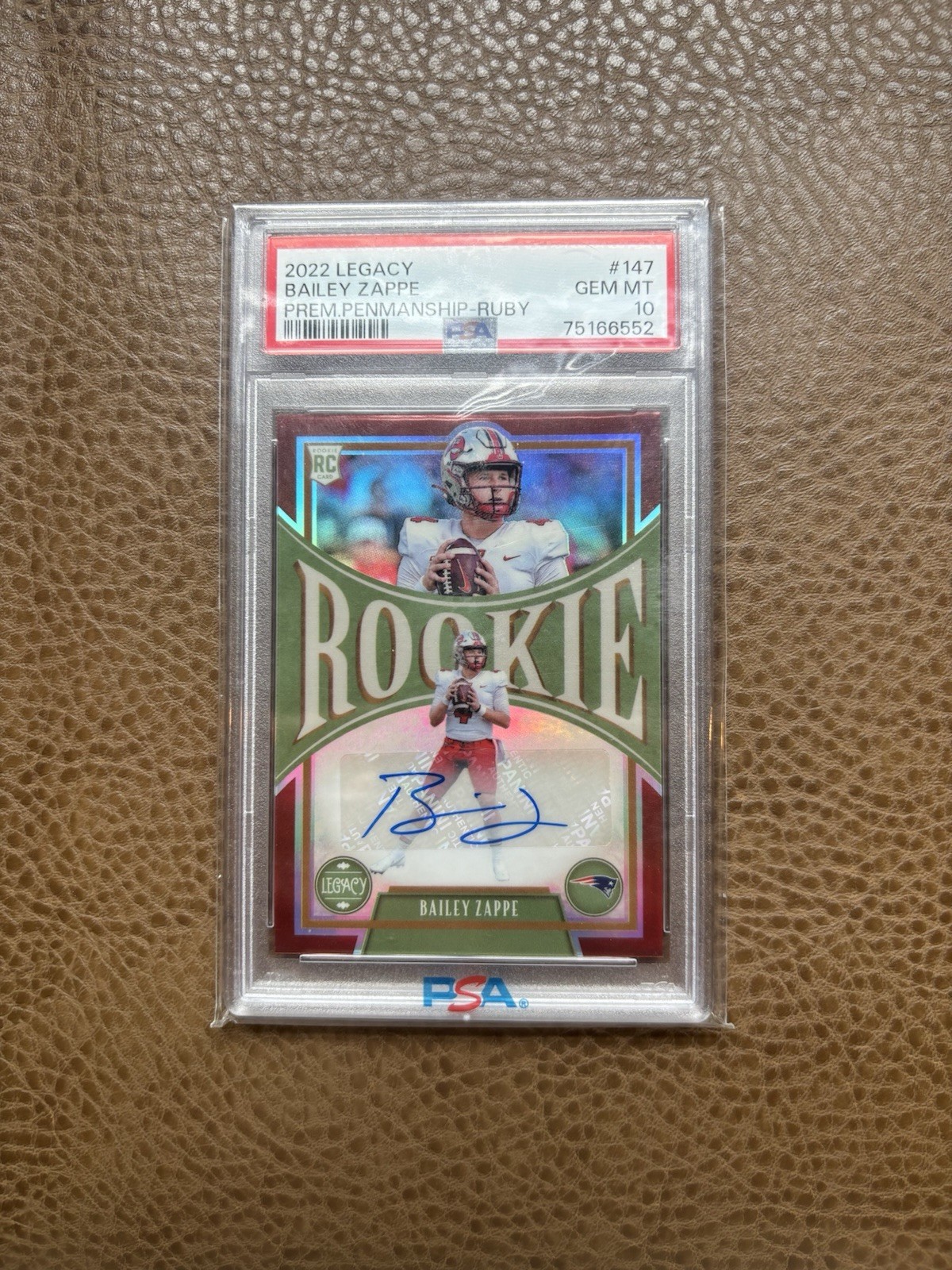 Bailey Zappe Panini Legacy #147 Autograph