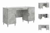 BüRotisch Schreibtisch Arbeitstisch Betongrau 142,5X50X75 Cm Holzwerkstoff