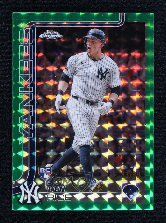 2025 Topps Chrome Green Geometric Refractor 83/99 Ben Rice #139 Rookie RC