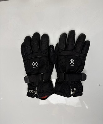 RARE Bogner Fire+Ice Men s Ski Gloves Size EU 8.5 Black Winter Snow Skiing