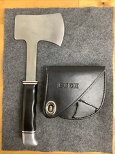 Vintage 1967-1972 Buck Knives Hatchet 2 Two Liner Fixed Blade Hunting Camp Axe