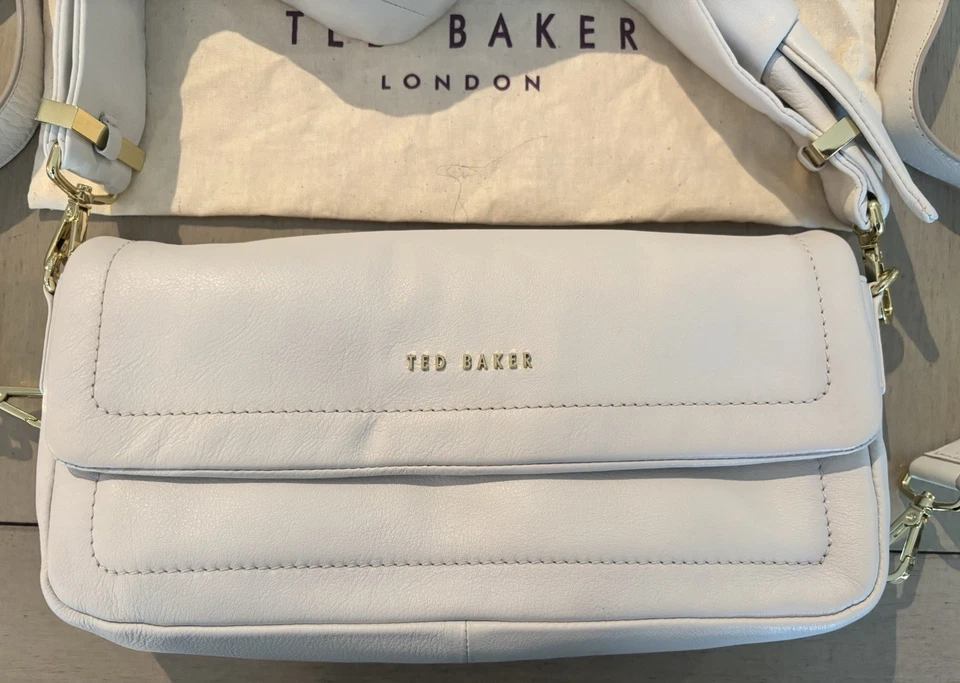 Bandolera Ted Baker London de cuero blanco Foto 2 de 4