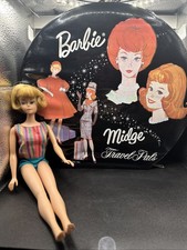 VNTG 63 Barbie Midge Travel Pals Doll Case 58 American Girl Barbie W Org Suit