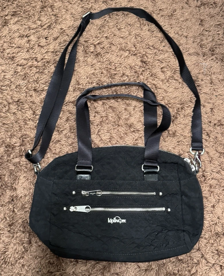 Bolso Bandolera/Hombro Acolchado Negro Kipling HB7065-085 - Excelente Estado Foto 2 de 4
