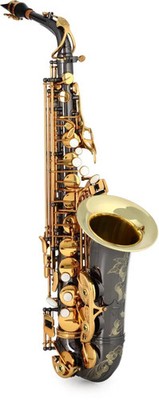 P. Mauriat PMXA-67R Alto Saxophone - Black Nickel Plated with Gold Lacquer Keys