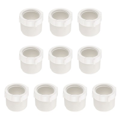10Stk PVC Reduzierstück G1'' auf G3/4'' Adapter Weiß