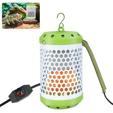 Reptile Heat Lamp with Guard, Ceramic Heat Lamp Bulb with Lampshade, Adjustab...