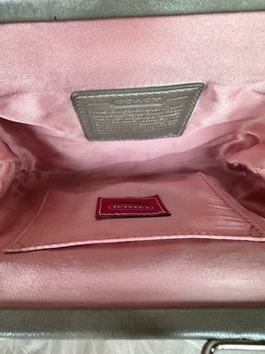 バッグ Coach Optic signature Soft Clip Pouch Clip On Pouch In Signature Canvas