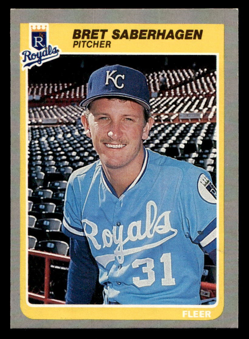 1985 Fleer #212 Bret Saberhagen Kansas City Royals RC wrinkle NO RESERVE!