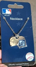 Game Time Offical MLB TAMPA BAY RAYS Heart Necklace Brand New In Package