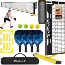 Regulation 22FT Portable Pickleball Net Set with Balls Carry Bag, Easy Setup