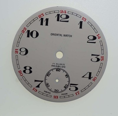 EMAILLE ZIFFERBLATT (ORIENTAL WATCH) Ø 38,00MM FÜR CAL. UNITAS 6498  ~NOS~