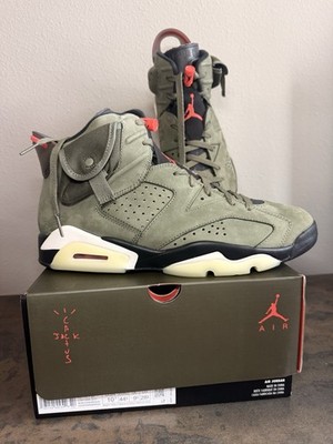 Jordan Air Jordan 6 Retro x Travis Scott Olive Green High Top CN1084-200 2019