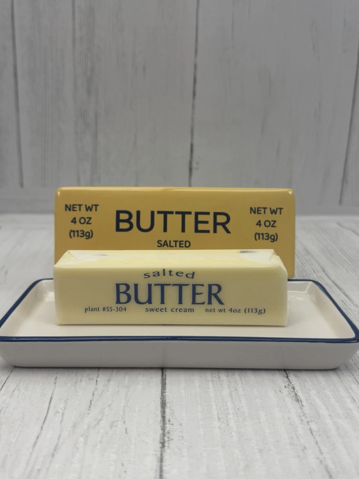Novelty Butter Stick Shaped Butter Dish Yellow Ceramic Covered Butter Keeper
Opens in a new window o