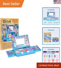 Stitch All-in-One Kids Makeup Set: 14 Glosses, Blush, Eye Shadows for Ages 13