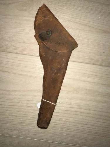 Civil War 1860s Era Pigskin Revolver Holster, Probably Confederate