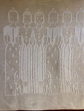 Vintage Dora Jung Princesses For Tampella Finland 1960s Tea Towel Tapestry