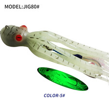 110g 150g 200g UV Glow Octopus Squid Soft Jigging Lure Deepsea Fishing Tackle