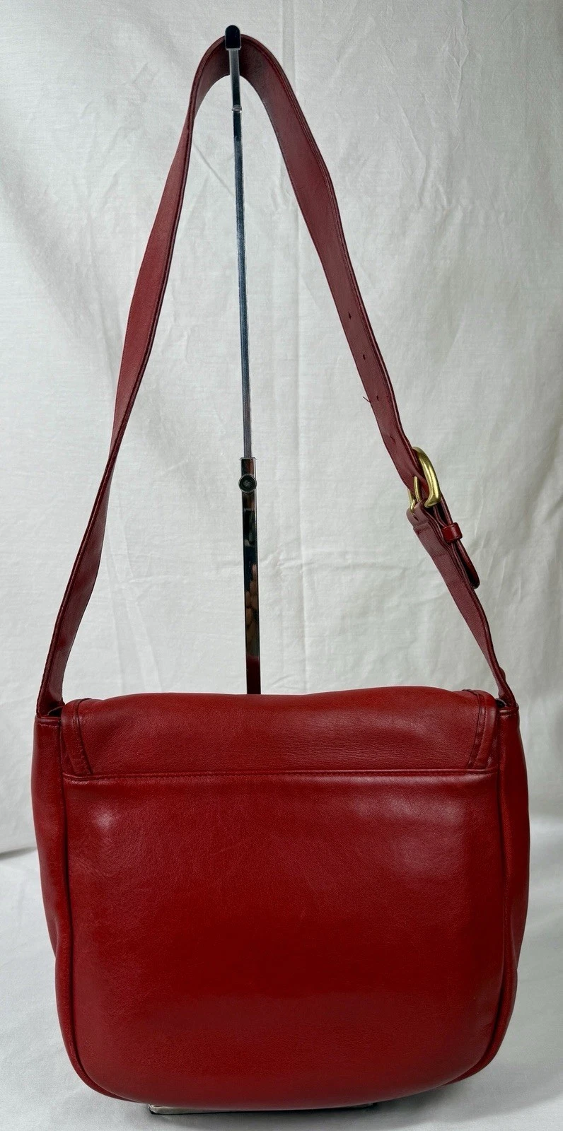 ???BORSA A TRACOLLA VINTAGE RARA COACH RED LEGACY BEDFORD SELLA POSTA PATTA LTR 4164