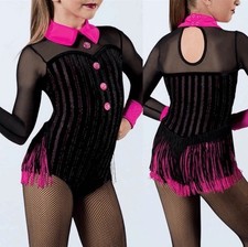 Weissman Dance Costume Child XXLC You're The Cream In My Coffee 13575 Black Vest