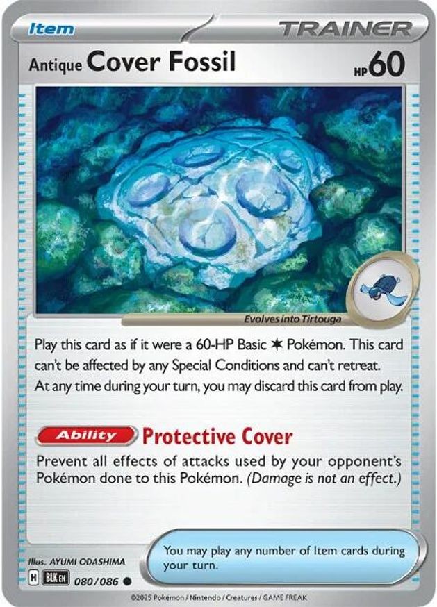 Pokemon Antique Cover Fossil (80/326) Black Bolt NM