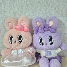 Esther Bunny 30cm Plush Doll Pink  Purple Set