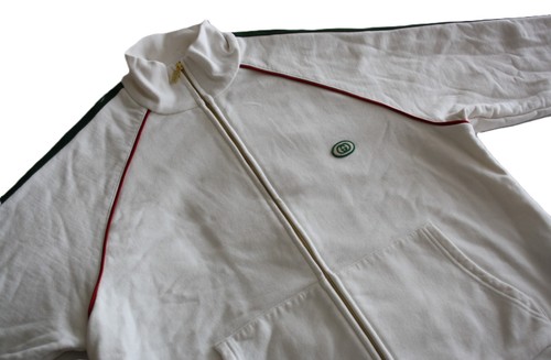 Felpa Gucci GG Zip bianca cotone taglia L (185) - 100% originale - Foto 3 di 7